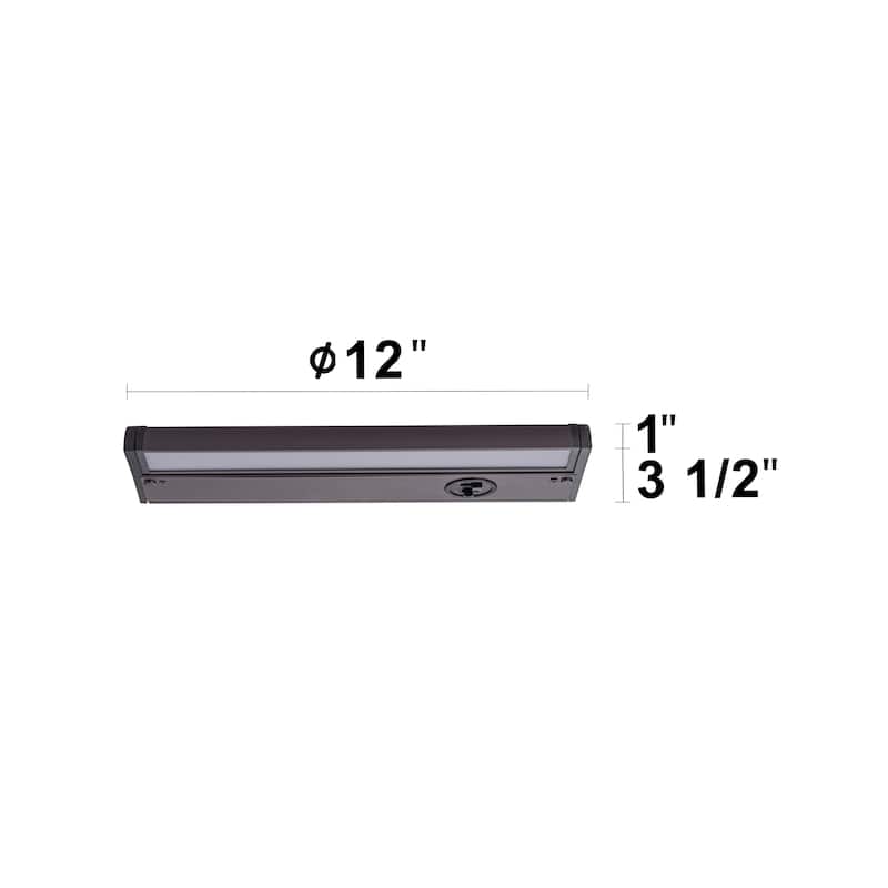 4-Pack Bronze Selectable 3000K/3500K/4000K Dimmable Integrated LED Under Cabinet Light