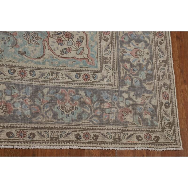 Floral Tabriz Persian Area Rug Hand-Knotted Traditional Wool Carpet - 8'1"x 11'1"