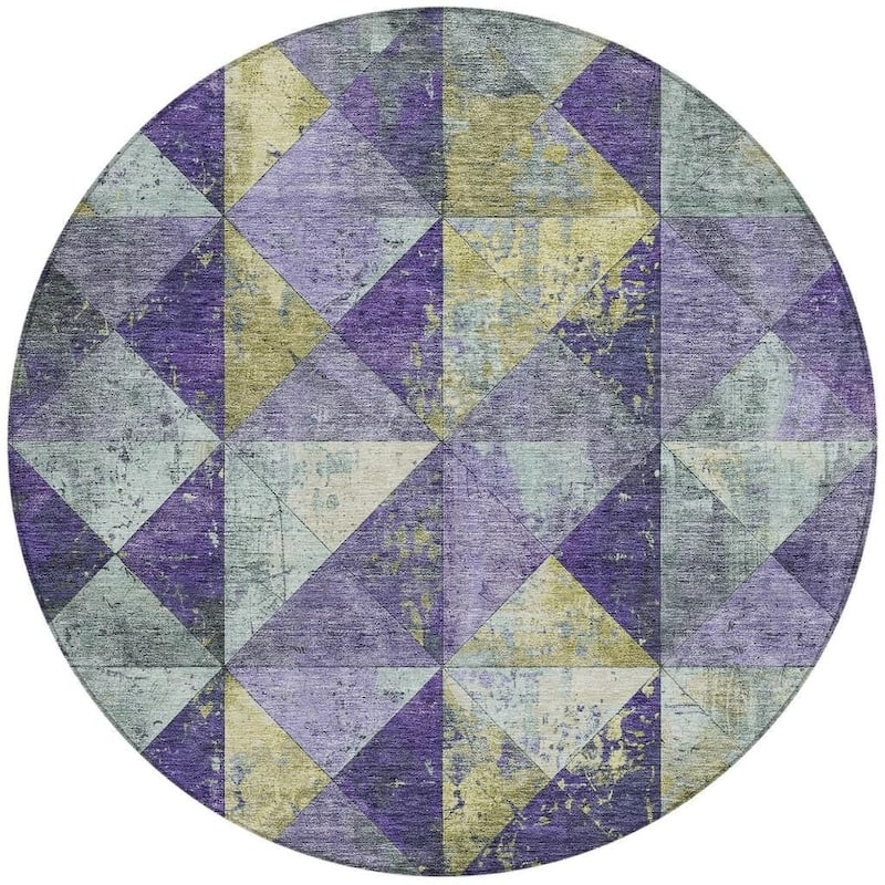 HomeRoots Geometric Transitional Rectangle Outdoor Rug