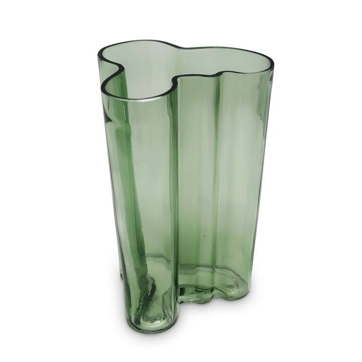 Colored Curved Vases (2 Sizes, and Many Color Options) - Tall - Green