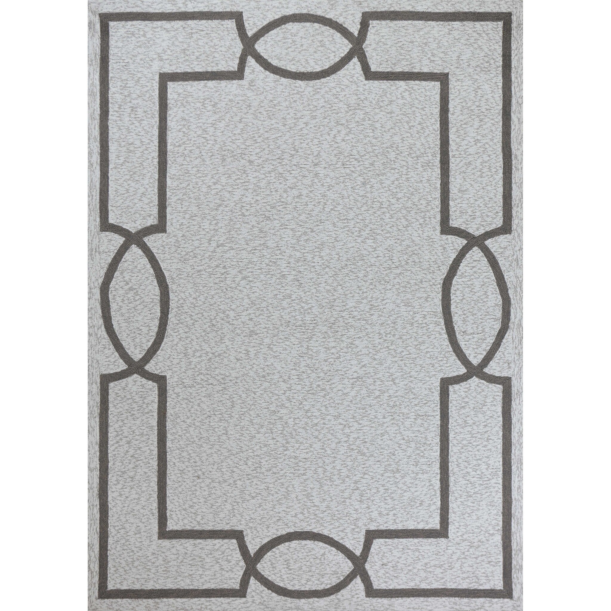 5'X7' Oatmeal Ivory Hand Hooked Uv Treated Bordered Indoor Outdoor Area Rug 5'X7' Oatmeal Ivory Hand Hooked Uv Treated Bordered Indoor Outdoor Area Rug