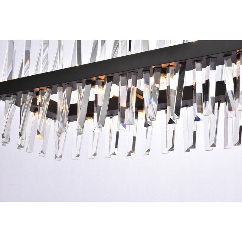 Indigo Home 42 inch crystal rectangle chandelier light