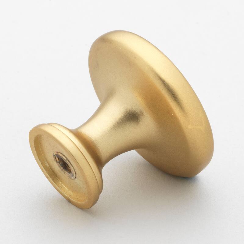 GlideRite 10-Pack 1-1/4 in. Gold Round Ring Cabinet Knobs - Brass Gold