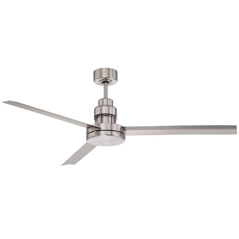 Craftmade Mondo 54" 3 Blade Indoor / Outdoor Ceiling Fan - Blades and - Brushed Polished Nickel