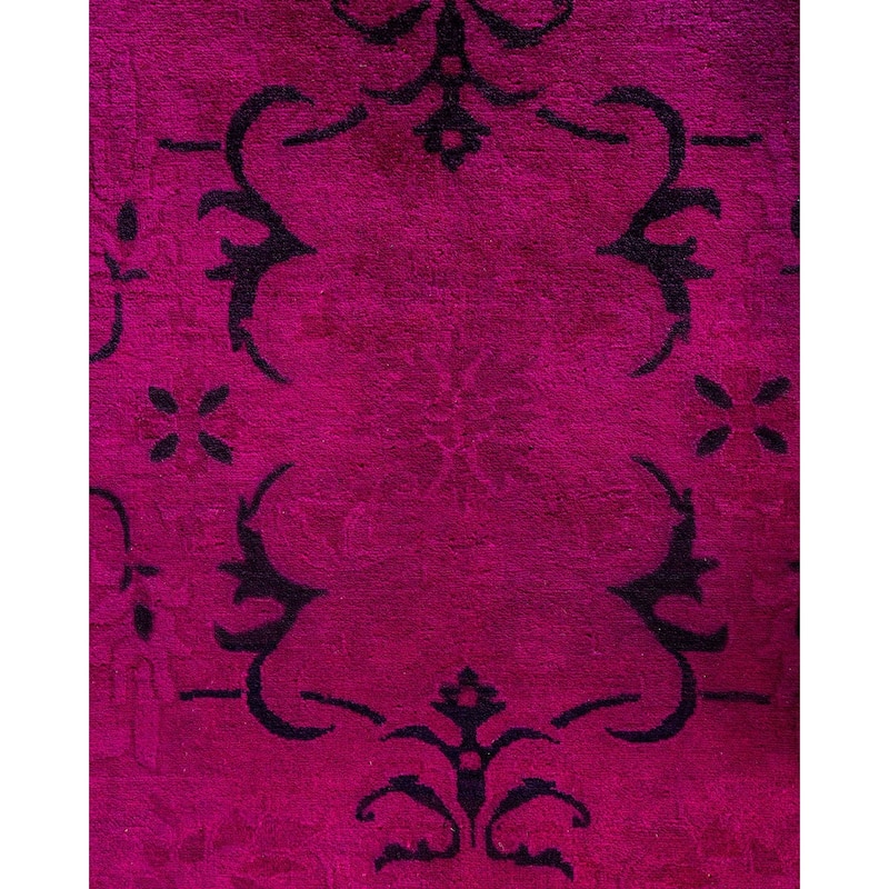Fine Vibrance One-of-a-Kind Hand-Knotted Area Rug - Pink, 6' 1" x 9' 3" - 6' 1" x 9' 3"