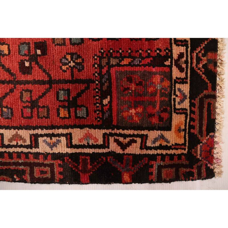 ECARPETGALLERY Hand-knotted Andelz Black, Red Wool Rug - 4'0 x 7'5