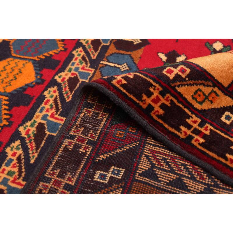 ECARPETGALLERY Hand-knotted Teimani Red Wool Rug - 3'7 x 6'6