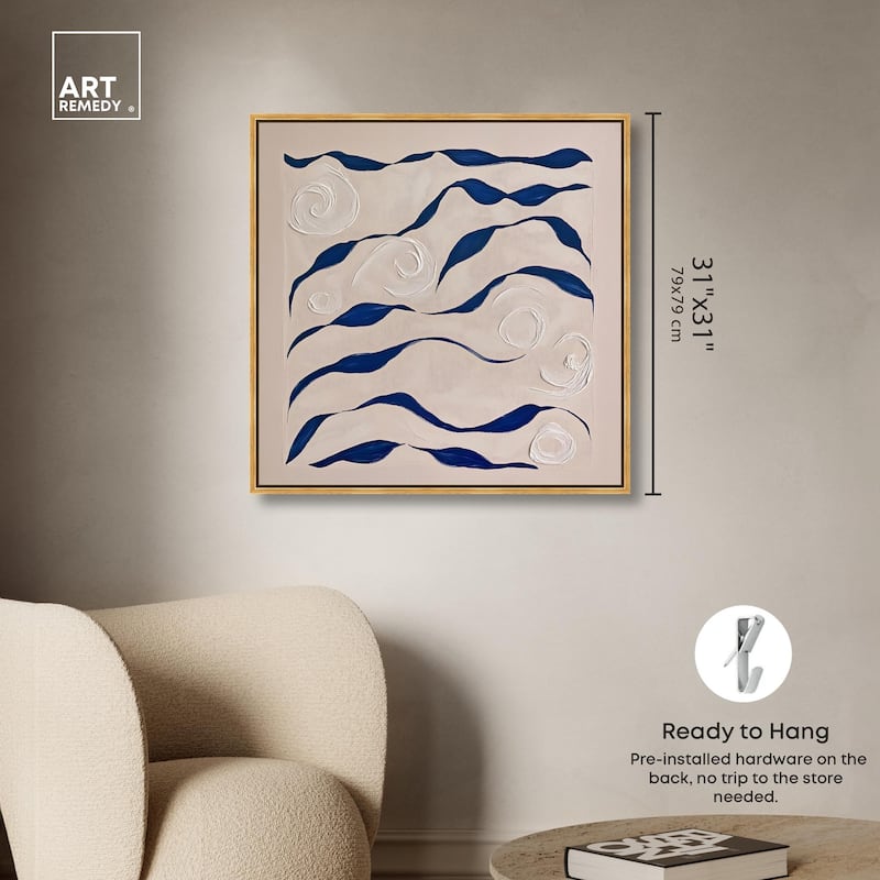 Acrylic Waves Canvas by Art Remedy