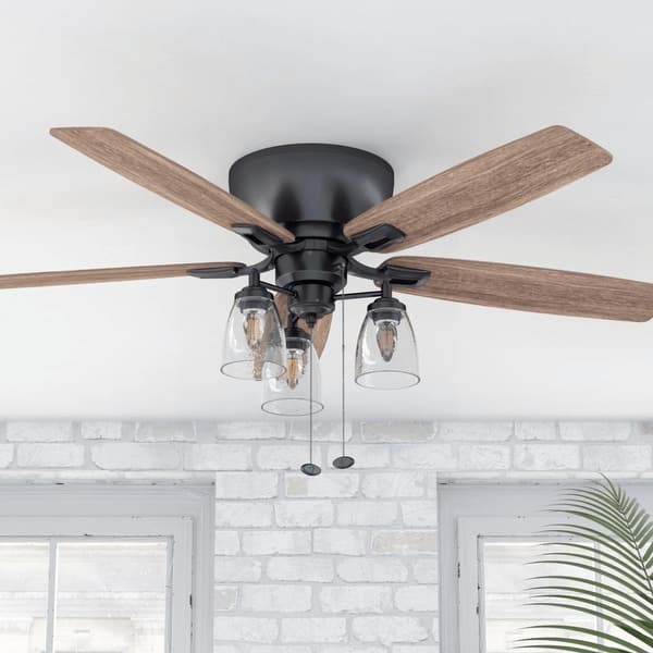 slide 2 of 9, 52" Prominence Home Arthur Hugger/Low Profile Rustic Farmhouse Ceiling Fan, Espresso - 52