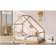 preview thumbnail 3 of 7, Modern Style Pine Wood Twin Size Wooden House Bed, Versatile Design, Can Be Decorated