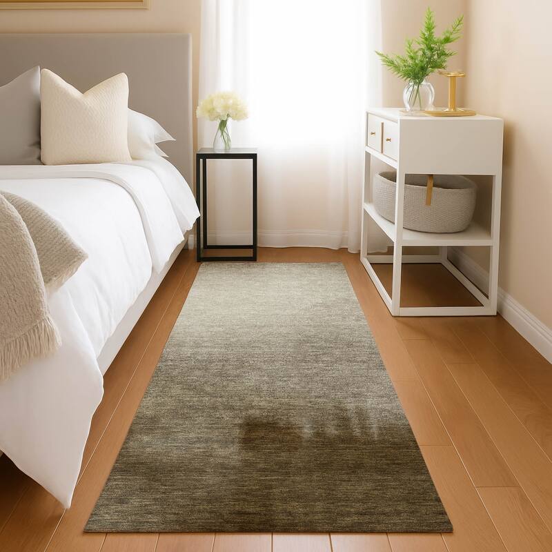 Machine Washable Indoor/ Outdoor Modern Dawn Chantille Rug