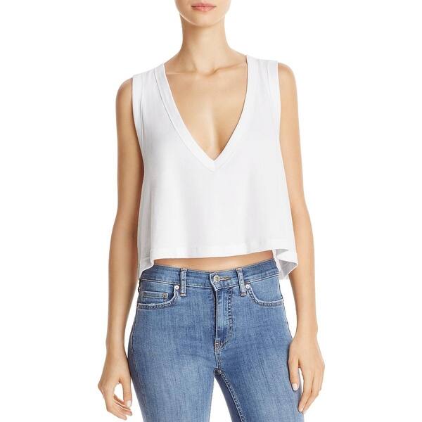 Shop Intimately Free People Womens Baring It Tank Top Deep V Cropped Overstock 20200465