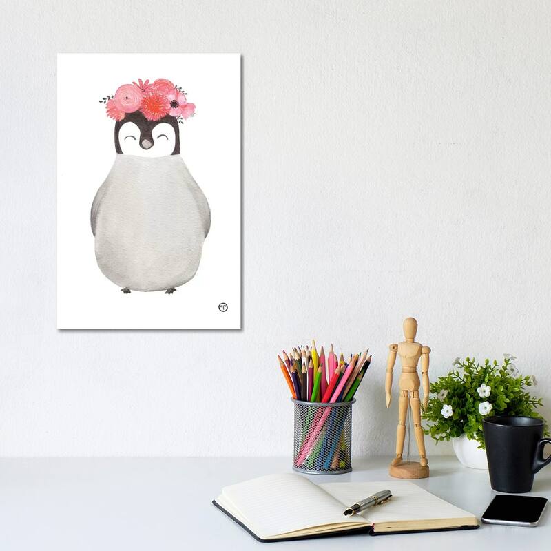 iCanvas "Penguin Paper" by CreatingTaryn Canvas Print - 12x8x0.75