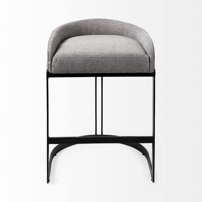 Hollyfield Cream Fabric Seat with Gold Metal Frame Counter Stool