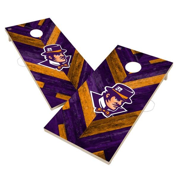 slide 2 of 6, Evansville University Purple Aces Cornhole Board Set 16 Years and Up