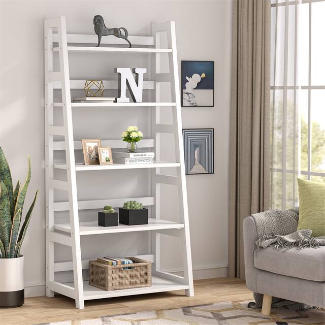 Ladder Bookshelf, 5 Tiers Storage Shelf