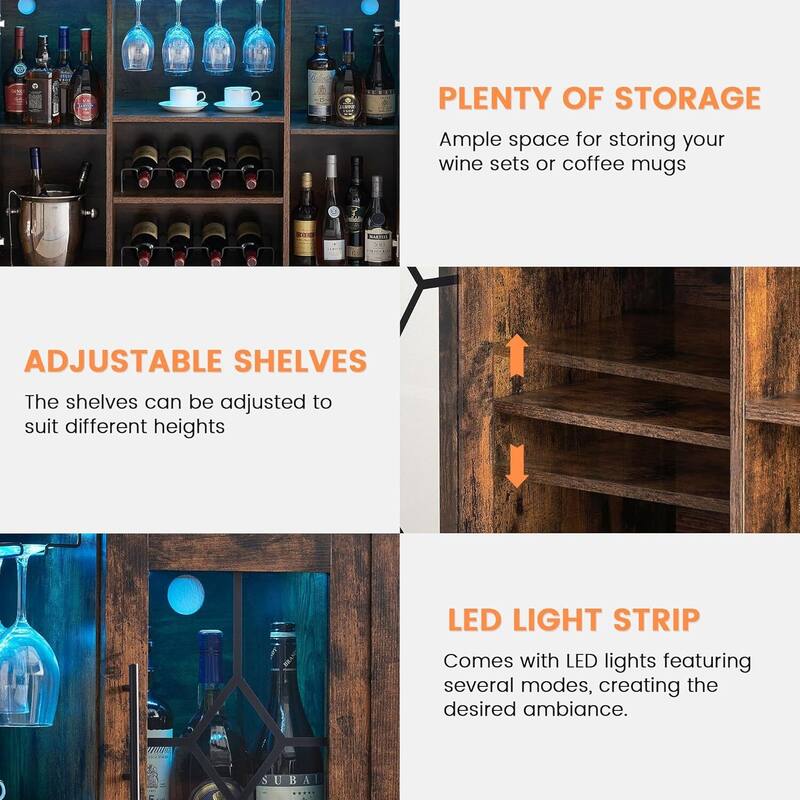 GAOMON Wine Bar Cabinet
