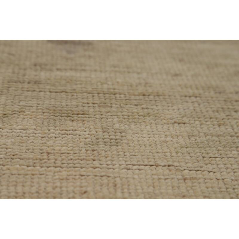 Hand Knotted Oriental 100% Wool Carpet Transitional All-Over Beige & Ivories Oushak Area Rug - 11' 11'' X 9' 5''