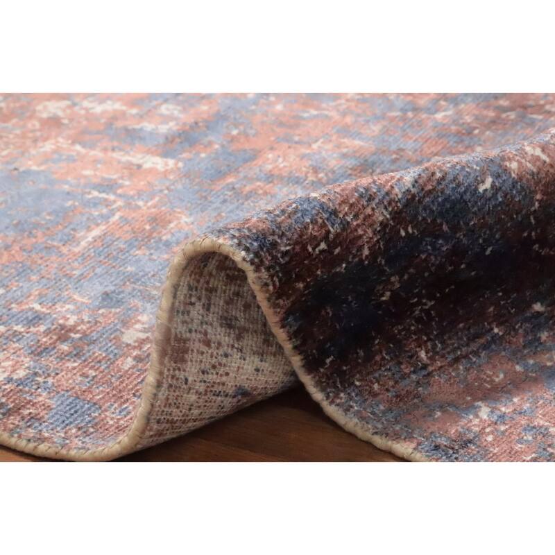 Hand Knotted Oriental Viscose Silk Carpet Modern All-Over Oranges & Rust Abstract Area Rug - 5' 11'' X 3' 11''