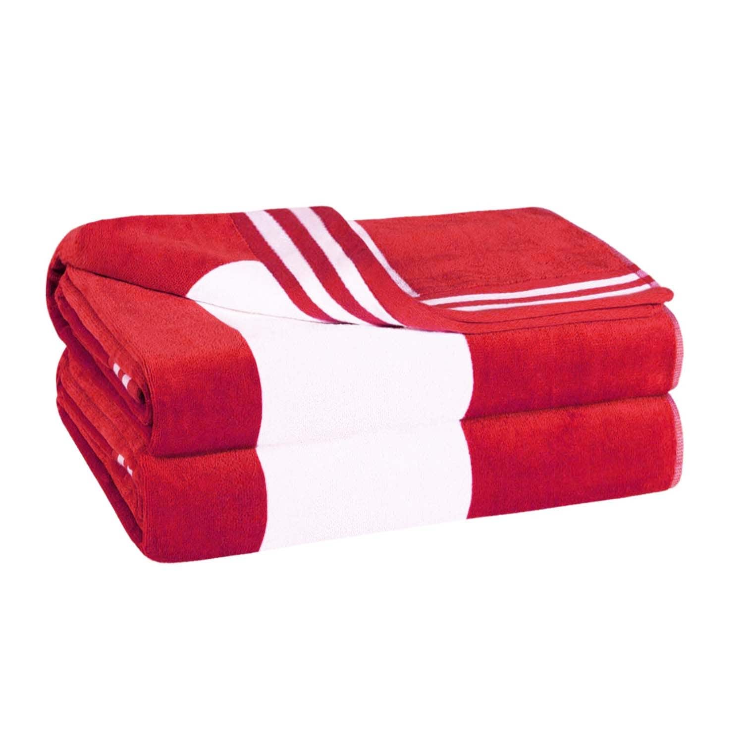 Cabana Stripe Oversized Cotton Beach 2 Piece Towel Set by - Picture 43 of 54