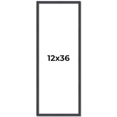 12x36 Frame Brown Solid Wood Picture Frame Includes UV Acrylic