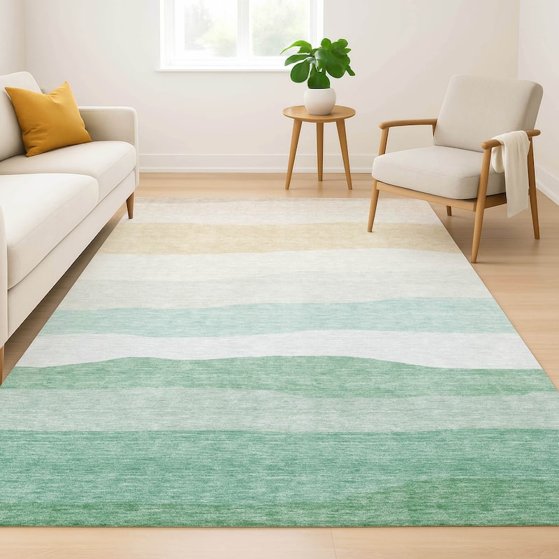 Premium Washable Super Soft Ombre Stripe Mayfield Rug