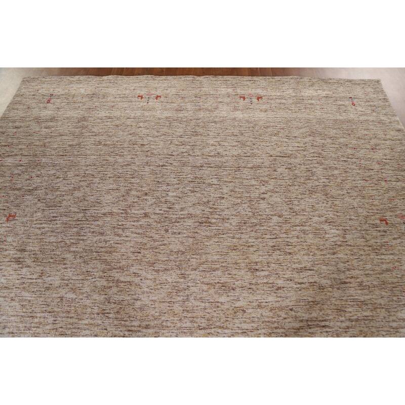 Gabbeh Area Rug Handmade Living Room Wool Carpet - 8'2"x 9'11"
