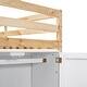 preview thumbnail 30 of 36, Wood Twin Size Loft Bed with Storage Wardrobe and 2 Windows, Gray