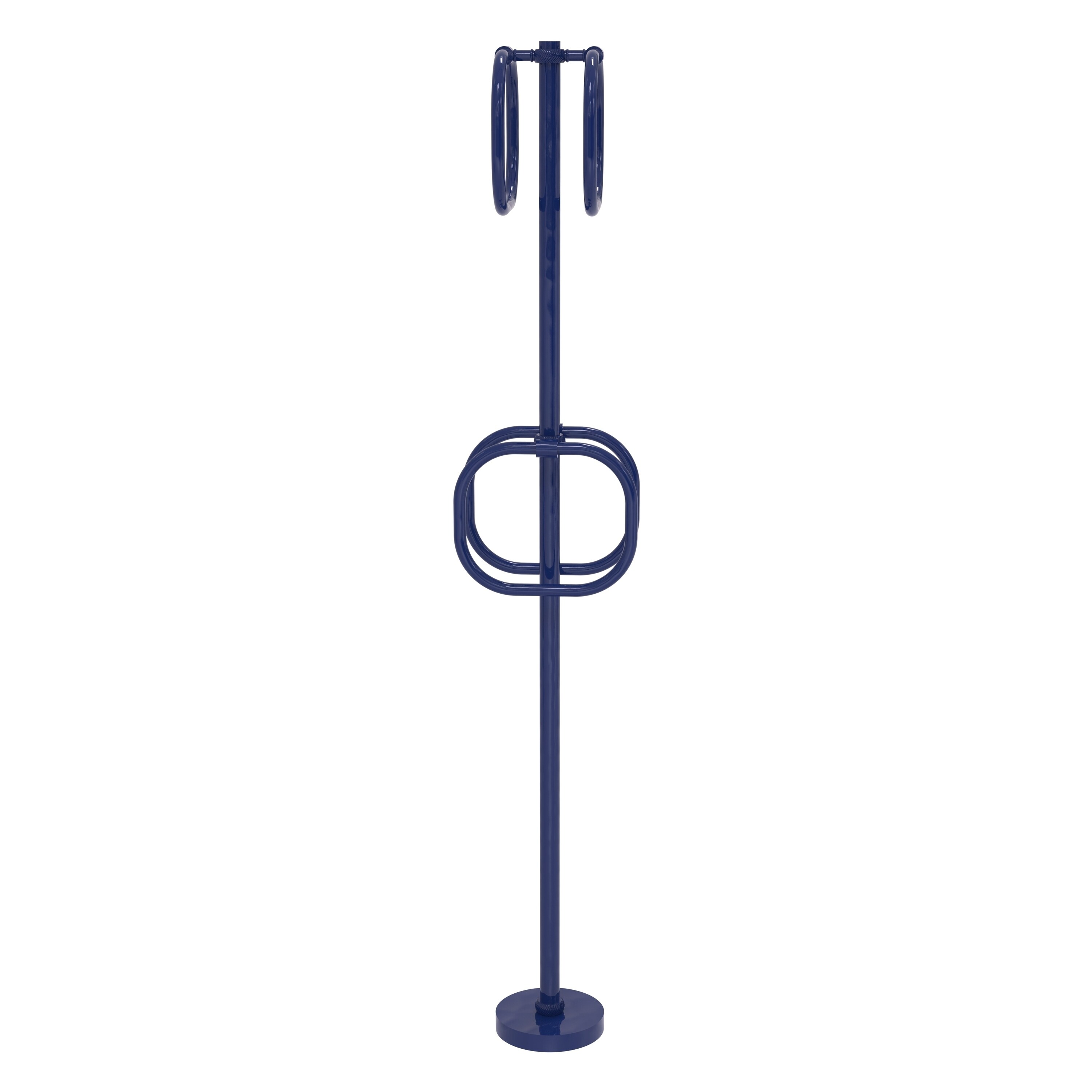 Allied Brass Towel Stand with 4 Integrated Towel Rings