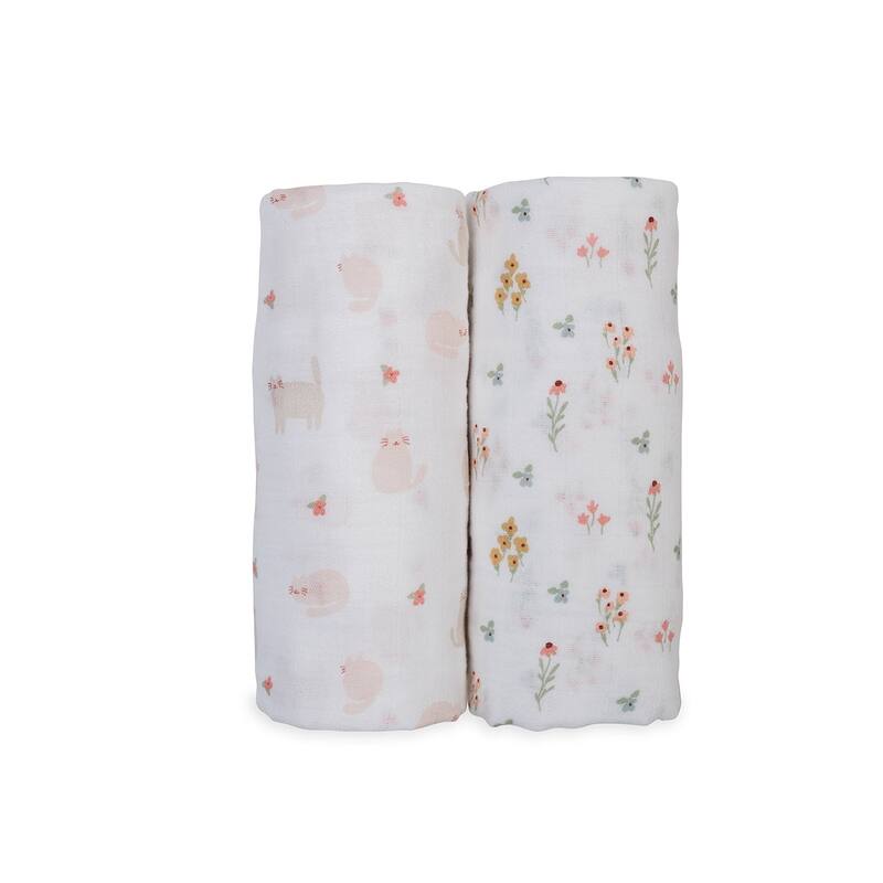 lulujo 2 PK Muslin Swaddling Blankets