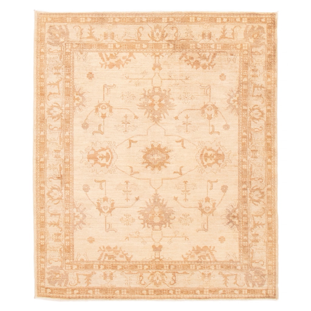 ECARPETGALLERY Hand-knotted Chobi Finest Cream Wool Rug - 5'9 x 6'6