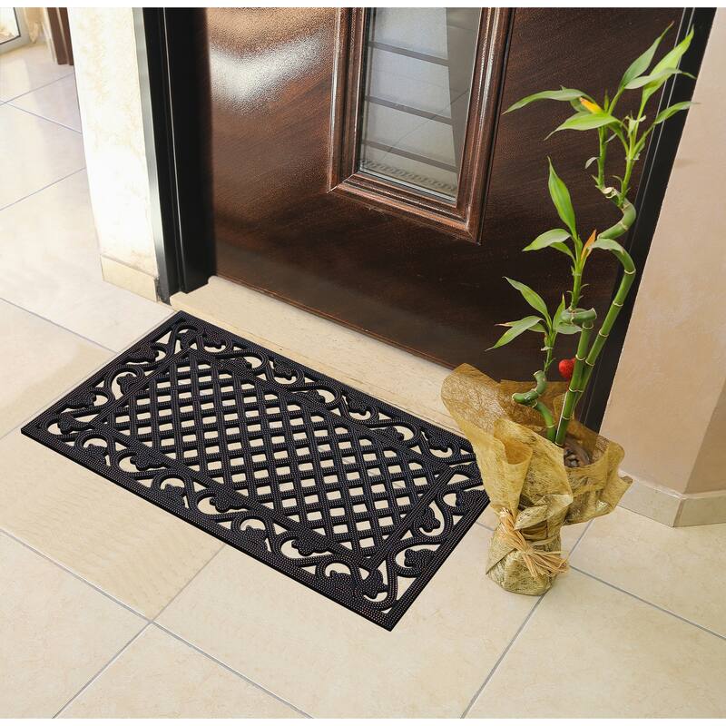 A1HC First Impression Diamonds 100% Rubber Pin Mat with Beautifully Hand Bronze Finish
