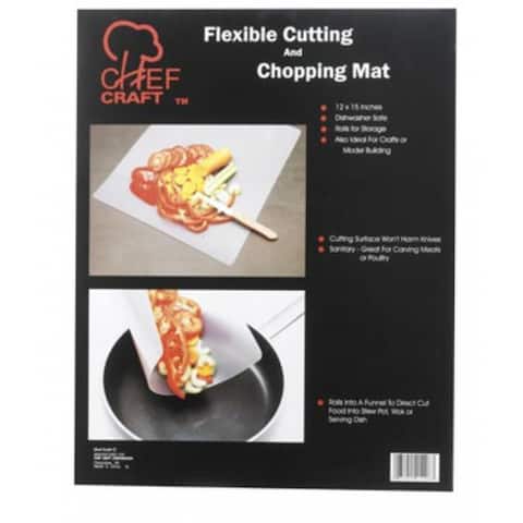 Chef Craft 21296 Flexible Cutting Board, 12" x 15", White