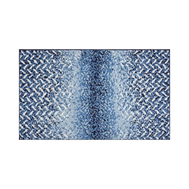 Better Trends 100% Micro Polyester Knitted Bathroom Rugs - Casablanca Collection with Chevron Pattern, Machine Washable Bath Mat