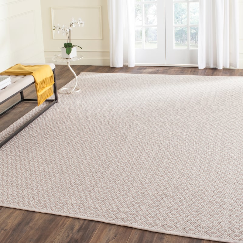SAFAVIEH Handmade Flatweave Montauk Everly Casual Cotton Rug - 9' x 12' - Ivory/Beige