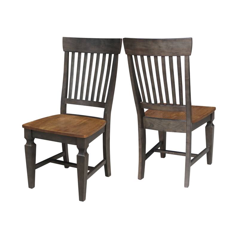 Solid Wood Vista Slat Back Dining Chairs - Set of Two