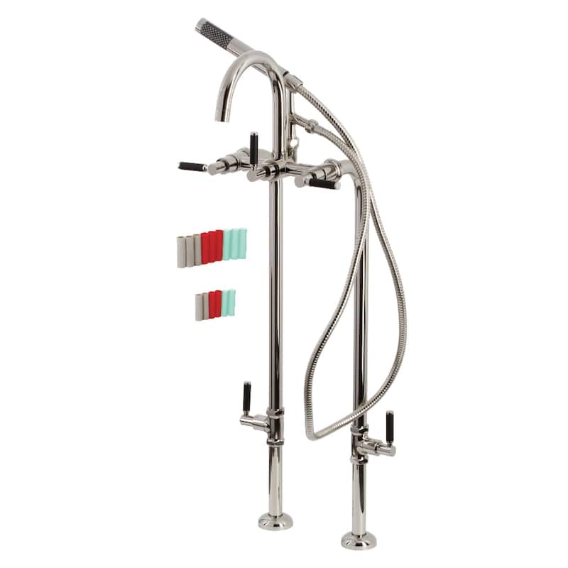 Kingston Brass Concord Floor Mounted Tub Filler with Built-In Diverter
