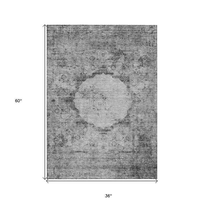 HomeRoots Oriental Traditional Rectangle Outdoor Rug