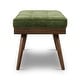 preview thumbnail 3 of 9, Poly & Bark Luca Fabric Bench - Tufted Seat with Solid Wood Legs