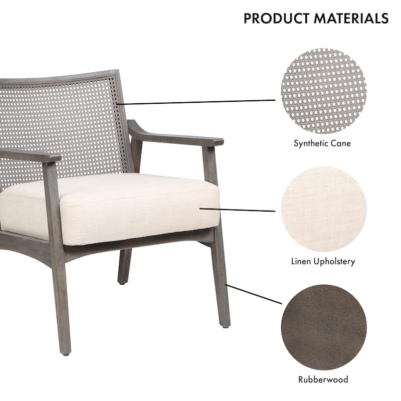Vancia Contemporary Linen Upholstered Accent Chair by Furniture of America