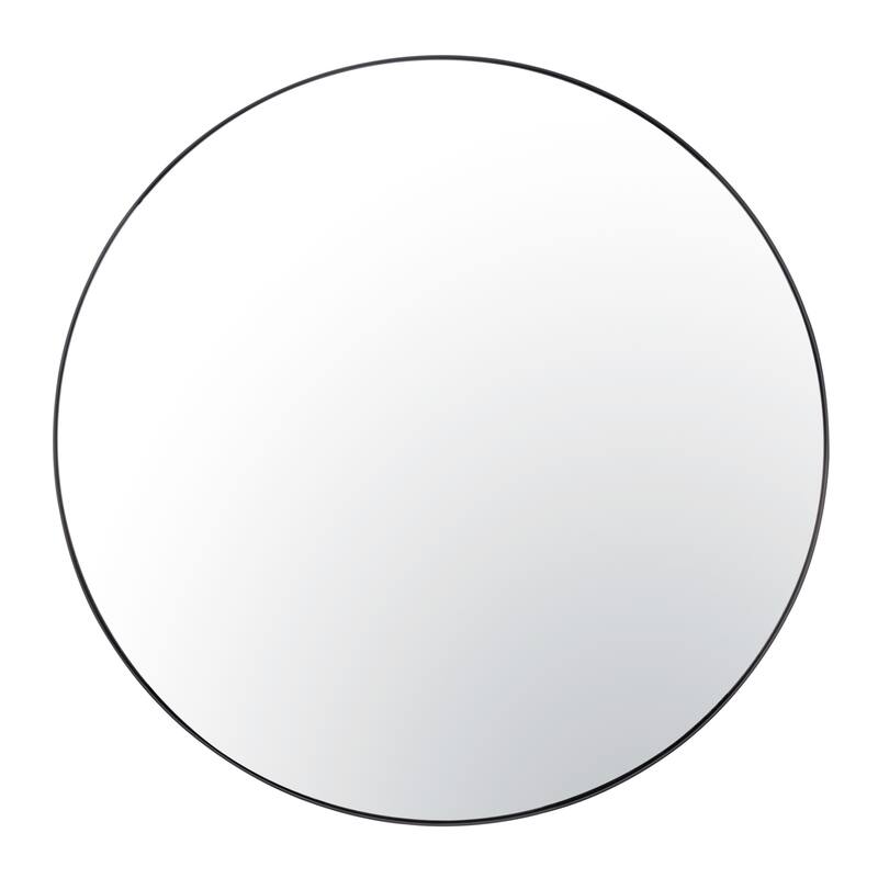 Varaluz Tablet Round Wall Mirror - 50"W x 50"H - Black