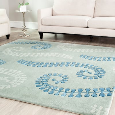 SAFAVIEH Handmade Capri Mist Modern Wool Rug