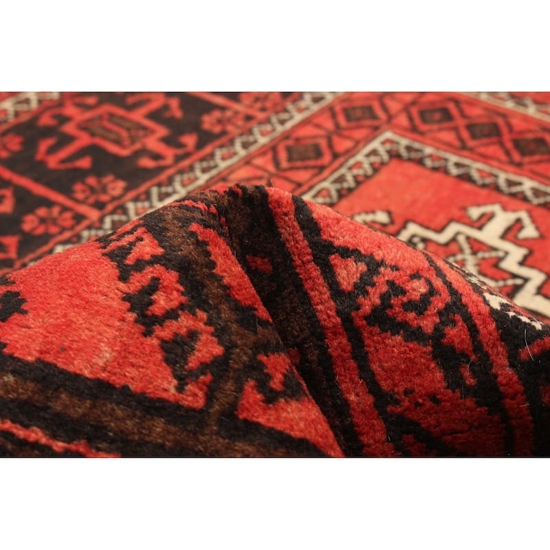 ECARPETGALLERY Hand-knotted Baluch Red Wool Rug - 3'6 x 6'3