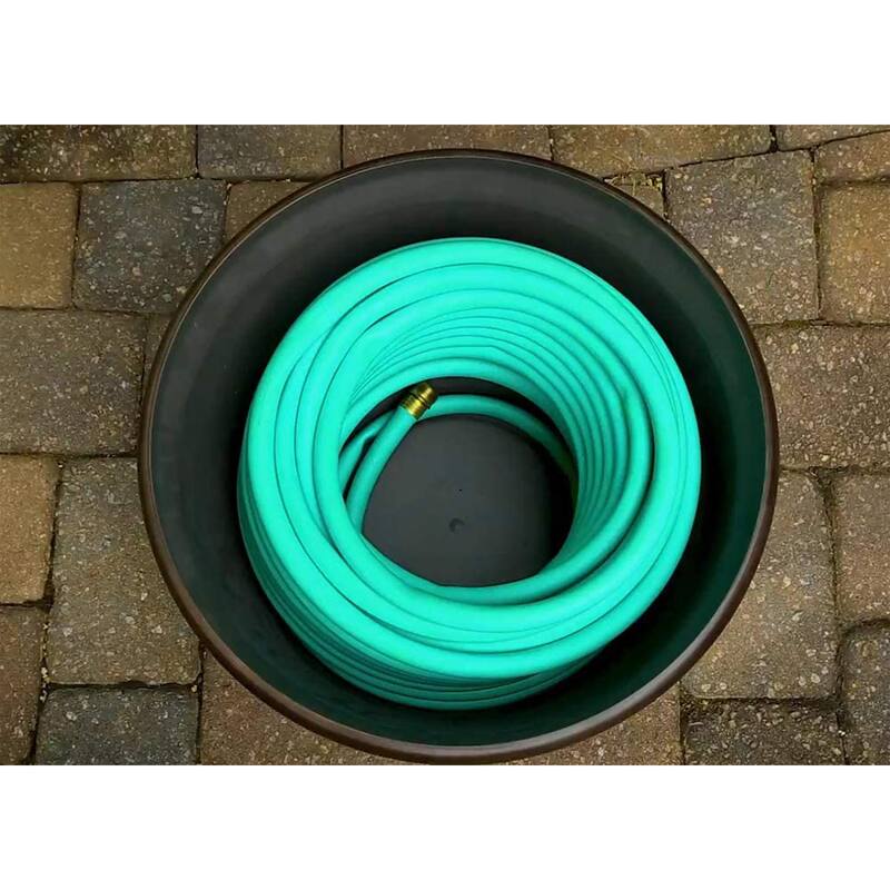 Liberty Garden LBG1924 Banded High Density Resin Hose Holder Pot with Drainage