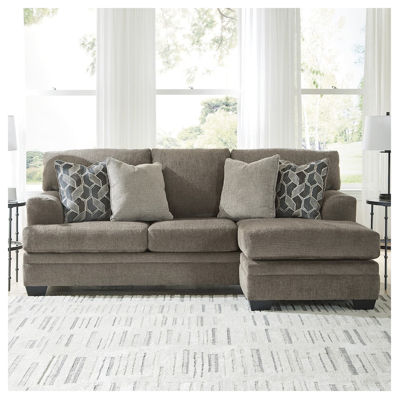 Signature Design by Ashley Stonemeade Sofa Chaise - 92" W x 62" D x 39" H - Nutmeg