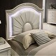 preview thumbnail 5 of 5, Ving Glam Pearl White Wood 3-piece Panel Bedroom Set with 2 Nightstands by Furniture of America