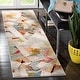 preview thumbnail 3 of 18, SAFAVIEH Porcello Gennady Mid-Century Modern Abstract Rug 2'3" x 10' Runner - Grey/Multi - Runner