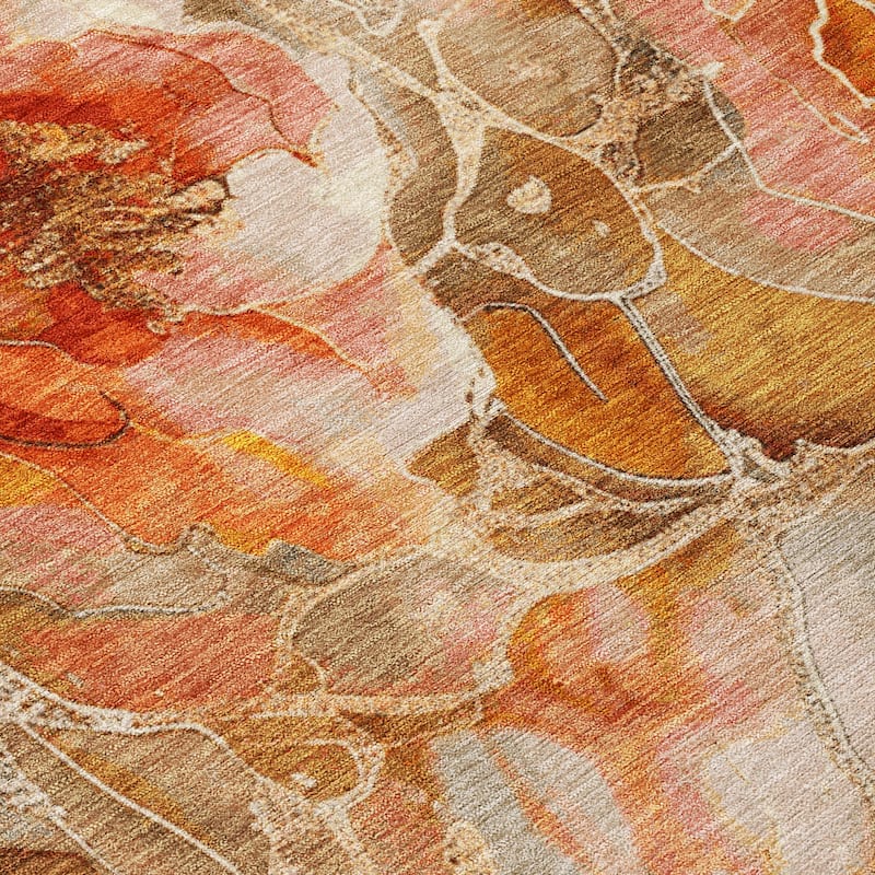 HomeRoots Floral Transitional Rectangle Outdoor Rug