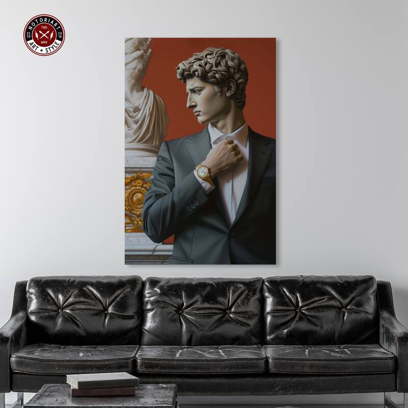 Notoriart Sculpture With Style Gallery Wrapped Men Style 1 Piece Canvas Wall Art