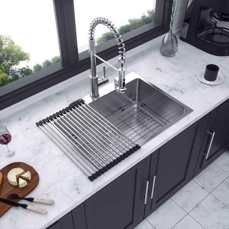 Drop-in Single Bowl Stainless Steel Kitchen Sink
